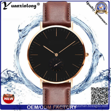 Yxl-478 New Design Fashion Quartz Watch Leather Steel Back Wrist Watches Promotion Hot Sale Watches Clock